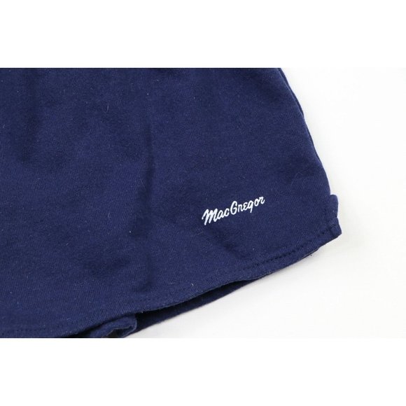 Vtg 80s MacGregor Womens Medium Spell Out Hot Shorts Booty Shorts Navy Blue USA - Picture 3 of 7